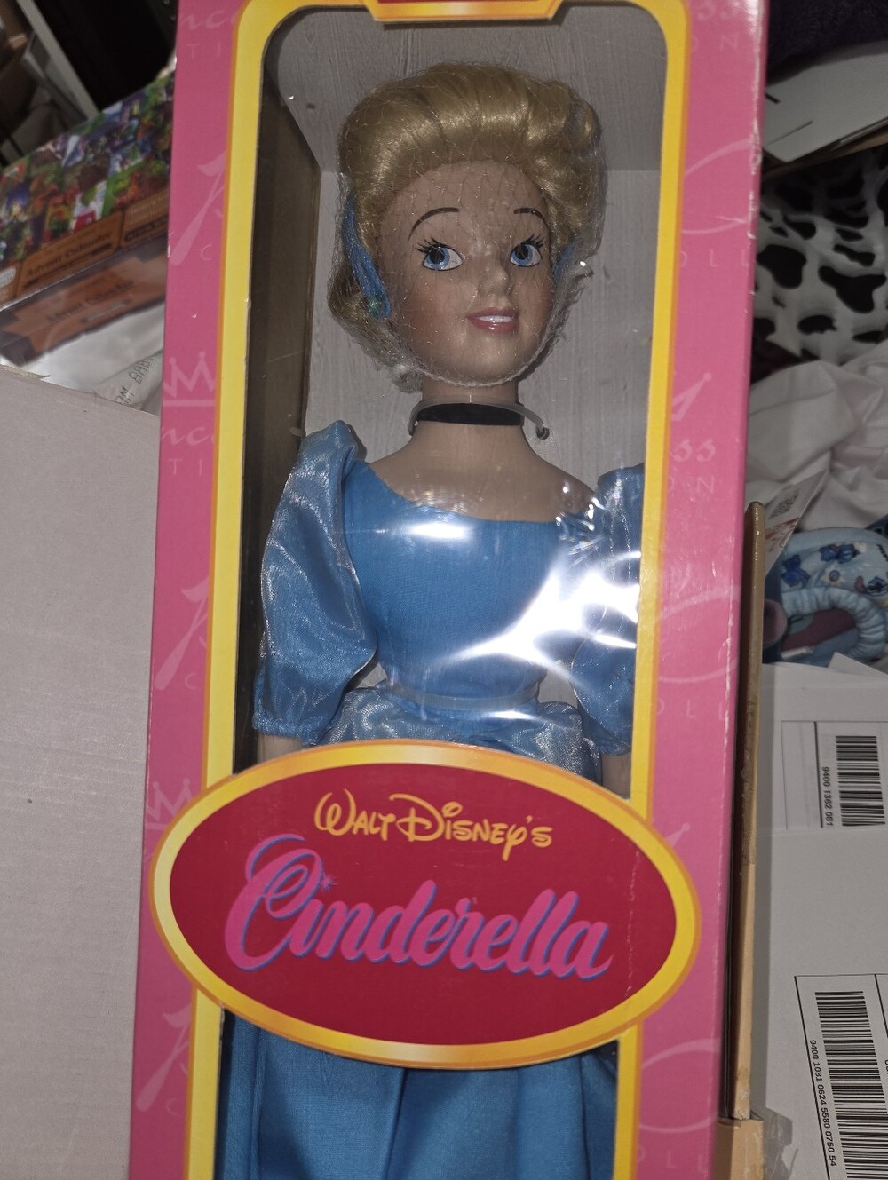 Disney Cinderella Doll in Blue Gown with Blonde Hair porcelain
